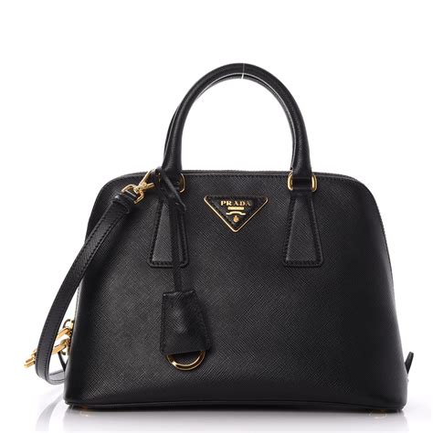 prada small saffiano promenade bag black nero|Prada saffiano shoulder bag review.